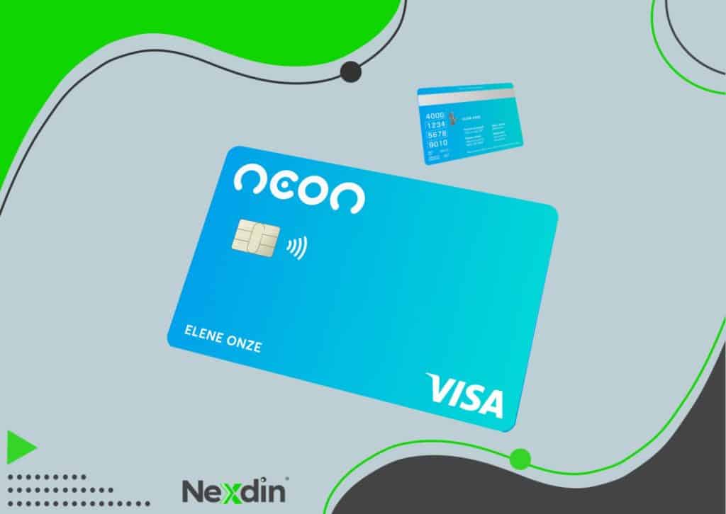 cartão neon de crédito