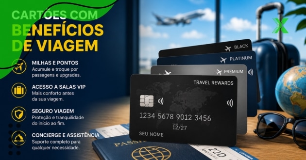 Cartões com benefícios de viagem