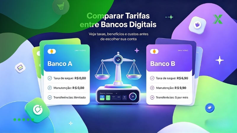 Verificar tarifas de bancos digitais online 
